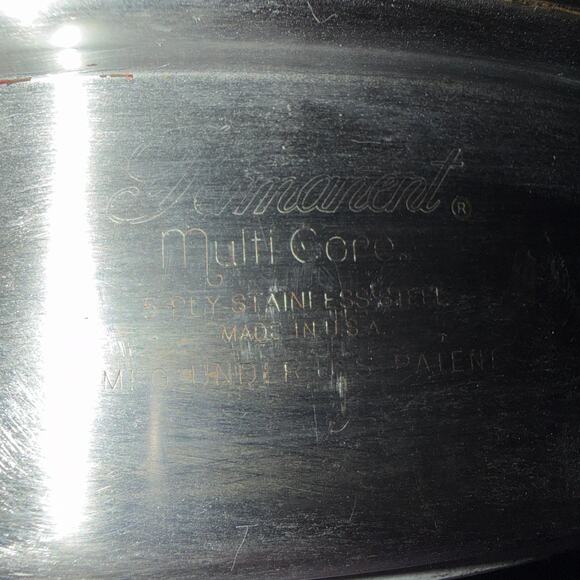 Permanent Multi-Core 5 Ply Stainless Steel 11" Skillet Fry Pan USA VTG MC-2000 - Picture 2 of 5